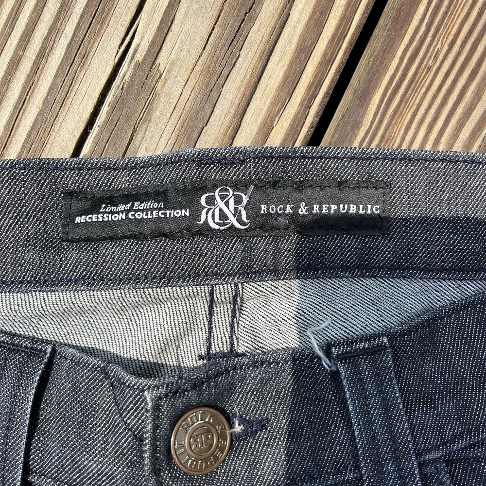 Rock & Republic LIMITED EDITION Recession‎ Collection Denim Jeans Women's Sz 34 - Picture 3 of 5